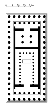 Floor plan of the Parthenon