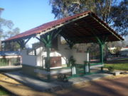 A chapel built by Australian POWs at the Changi Prison Camp where Woodruff was held during World War II.