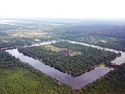 Aerial view of Angkor Wat