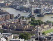 The Tower, with Tower Bridge built 800 years later