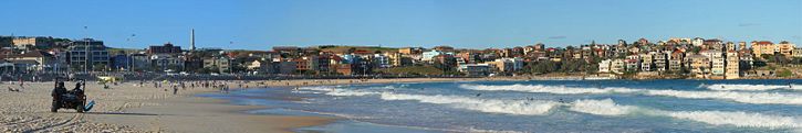 The world famous Bondi Beach on a winter's day