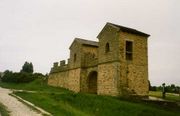 Ruins of the Porta Praetoria, or "Headquarters Gate", from a Castra Stativa, a more permanent base.