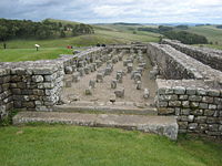 Under-floor heated granary at Vercovicium