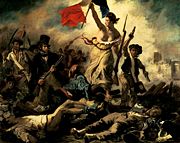 Eug�ne Delacroix - La Libert� guidant le peuple ("Liberty leading the People") , a symbol of the French Revolution of 1830