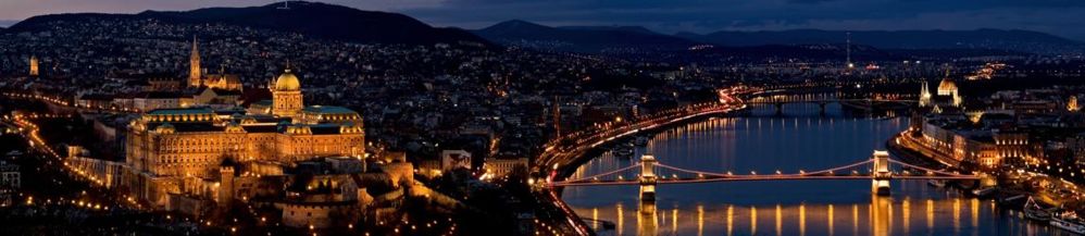 Left to right: M�ria Magdolna Tower, Matthias Church, Castle Quarter, Sz�chenyi Chain Bridge, Margaret Island, Danube Promenade, Parliament Building, Hungarian Academy of Sciences