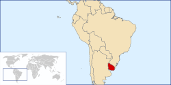 Location of Uruguay