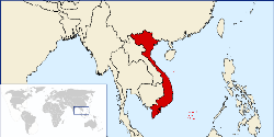 Location of Vietnam