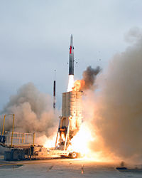 Arrow missile test launch