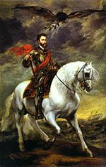 Anthony van Dyck - Portrait of Charles V on Horseback.