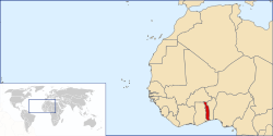 Location of Togo