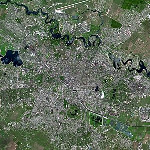 Bucharest seen from Spot satellite