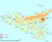 Map of Sicily by Marco Prins-Jona Lendering with all the Phoenician and Greek settlements