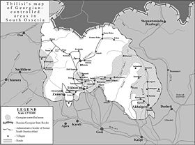 Location of South Ossetia