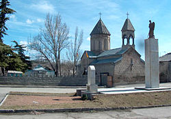 The monument to the victims of the Georgian-Ossetian conflict in Tskhinvali