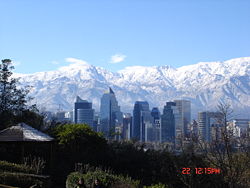 The Andes from Santiago.