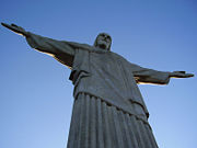 Christ the Redeemer, one of the Seven Wonders of the World and symbol of Brazilian Christianity.