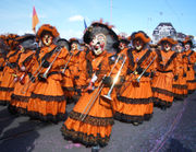 Marching band Schr�nz-Gritte at the Basler Fasnacht carnival 2006