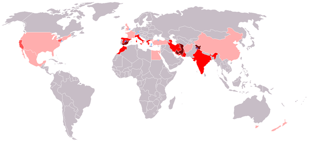 Image:Saffron crocus sativus modern world production.png