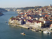 Douro river crossing Grande Porto, Portugal's second most populated subregion