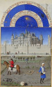 The Louvre castle from the 15th century Très Riches Heures du Duc de Berry