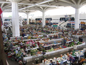 A bazaar in Ashgabat