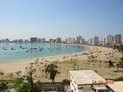 Salinas beach, main touristy beach in Ecuador