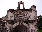 A Famosa in Malacca. It was built by the Portuguese in the 15th century.