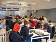 A classroom in an Icelandic gymnasium.