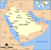 Map of Saudi Arabia