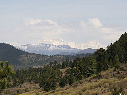 Gangkhar Puensum from Ura La, Bhutan