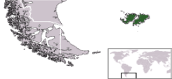 Location of Falkland Islands