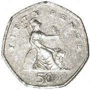 British fifty pence coin