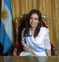 Current president Cristina Fern�ndez de Kirchner, in office since December 2007