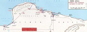 The Western Desert area, showing Rommel's first offensive 24 March 1941 – 15 June 1941.