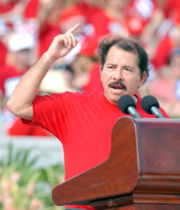 President of Nicaragua, Daniel Ortega, Celebrating May 1, 2005, in the Plaza of the Revolution in Havana, Cuba. President Ortega is currently serving his second term.