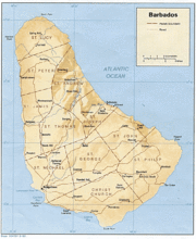 Map of Barbados