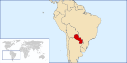 Location of Paraguay