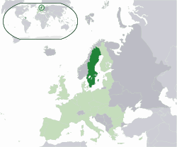 Location of Sweden