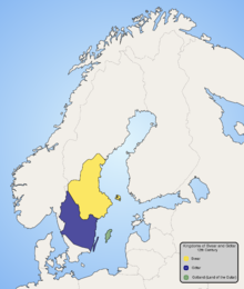 Kingdoms of Svear (Swedish) and G�tar (Geats) in the twelfth century.