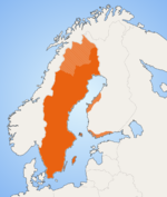 Distribution of the Swedish language.