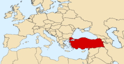 Location of Turkey