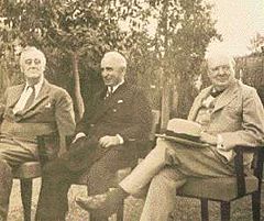 Roosevelt, İnönü and Churchill at the Second Cairo Conference in December 1943