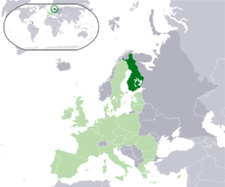 Location of Finland