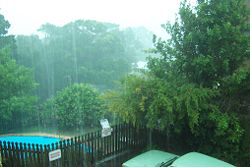 A torrential downpour in Ballina, Australia.