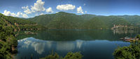 The Vacha Dam in the Rhodope Mountains