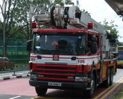 An SCDF Combined Platform Ladder (CPL) Vehicle