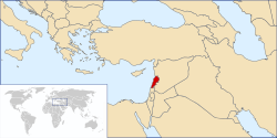 Location of Lebanon