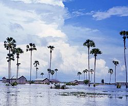 Monsoon season in Kampong Speu Province