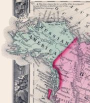 1860 map of Russian America.