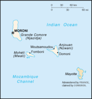 Map of Comoros